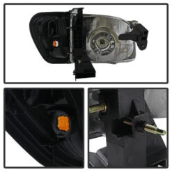2001-04 Toyota Tacoma 2D/4WD Pickup Black Headlight+Amber Signal Set -High-Efficiency Car Light Store 2001 2004 toyota tacoma euro crystal headlights black 127
