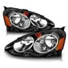 2002-2004 Acura RSX DC5 JDM Crystal Headlights Black