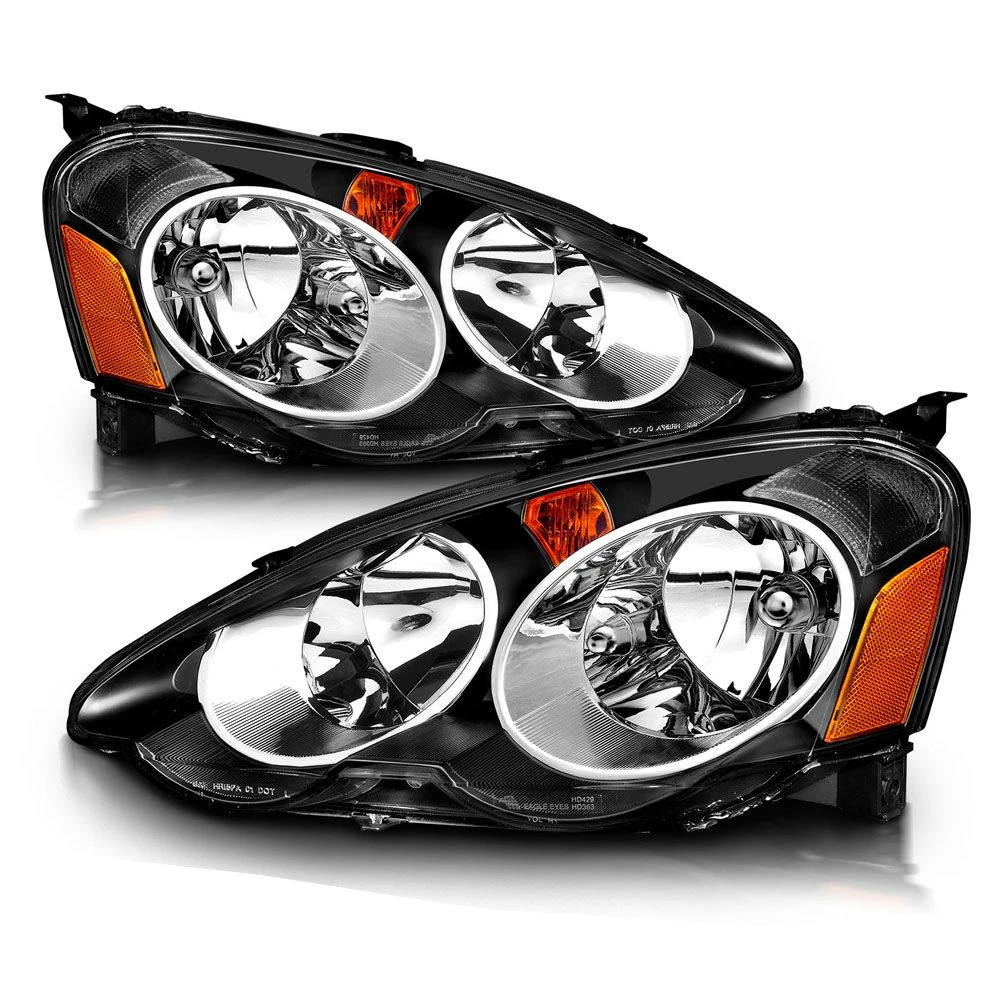 2002-2004 Acura RSX DC5 JDM Crystal Headlights Black 1 2002-2004 Acura RSX DC5 JDM Crystal Headlights Black