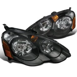 2002-2004 Acura RSX JDM Style Crystal Headlights - Black