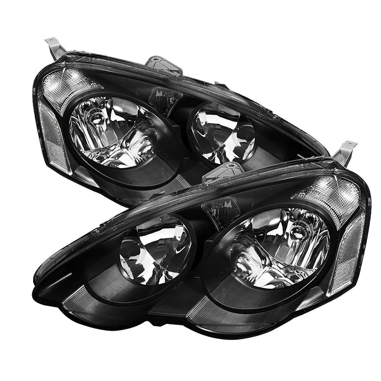 2002-2004 Acura RSX JDM Style Crystal Headlights (Clear Reflector) - Black 1 2002-2004 Acura RSX JDM Style Crystal Headlights (Clear Reflector) - Black