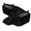 2002-2004 Acura RSX JDM Style Crystal Headlights (Clear Reflector) - Smoked