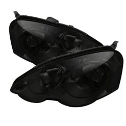 2002-2004 Acura RSX JDM Style Crystal Headlights (Clear Reflector) - Smoked