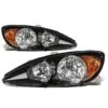 2002-2004 Toyota Camry OE-Style Black Housing Headlights - Amber Side Markers