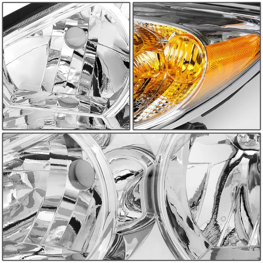 2002-2004 Toyota Camry OE-Style Chrome Housing Headlights - Amber Side Markers 3 2002-2004 Toyota Camry OE-Style Chrome Housing Headlights - Amber Side Markers - Image 3