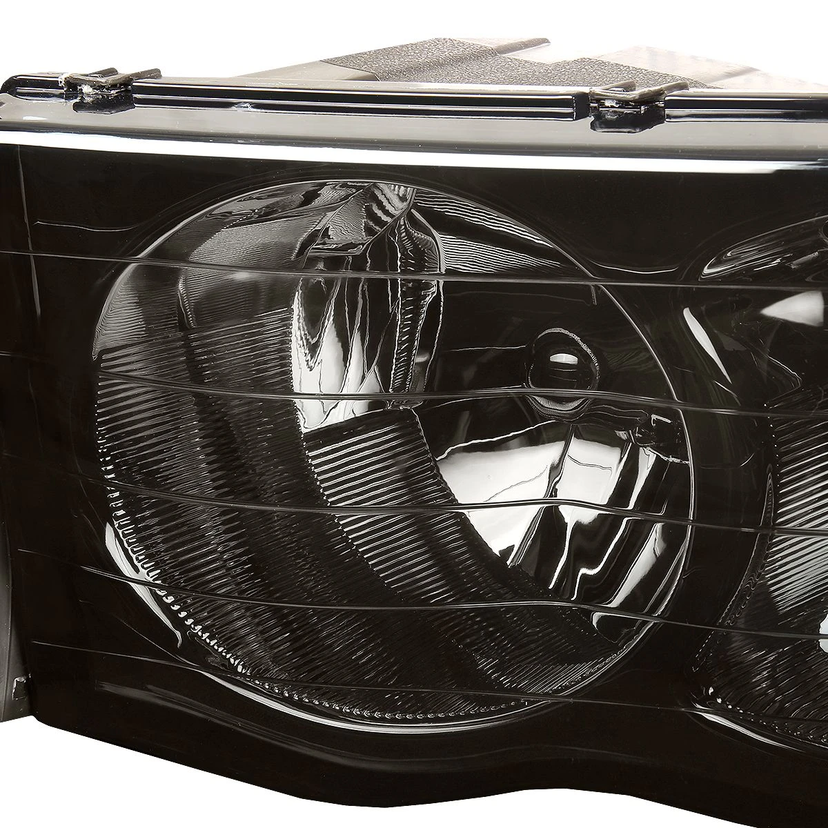 2002-2005 Dodge RAM 1500 2500 3500 Euro Style Crystal Headlights - Smoked 2 2002-2005 Dodge RAM 1500 2500 3500 Euro Style Crystal Headlights - Smoked - Image 2