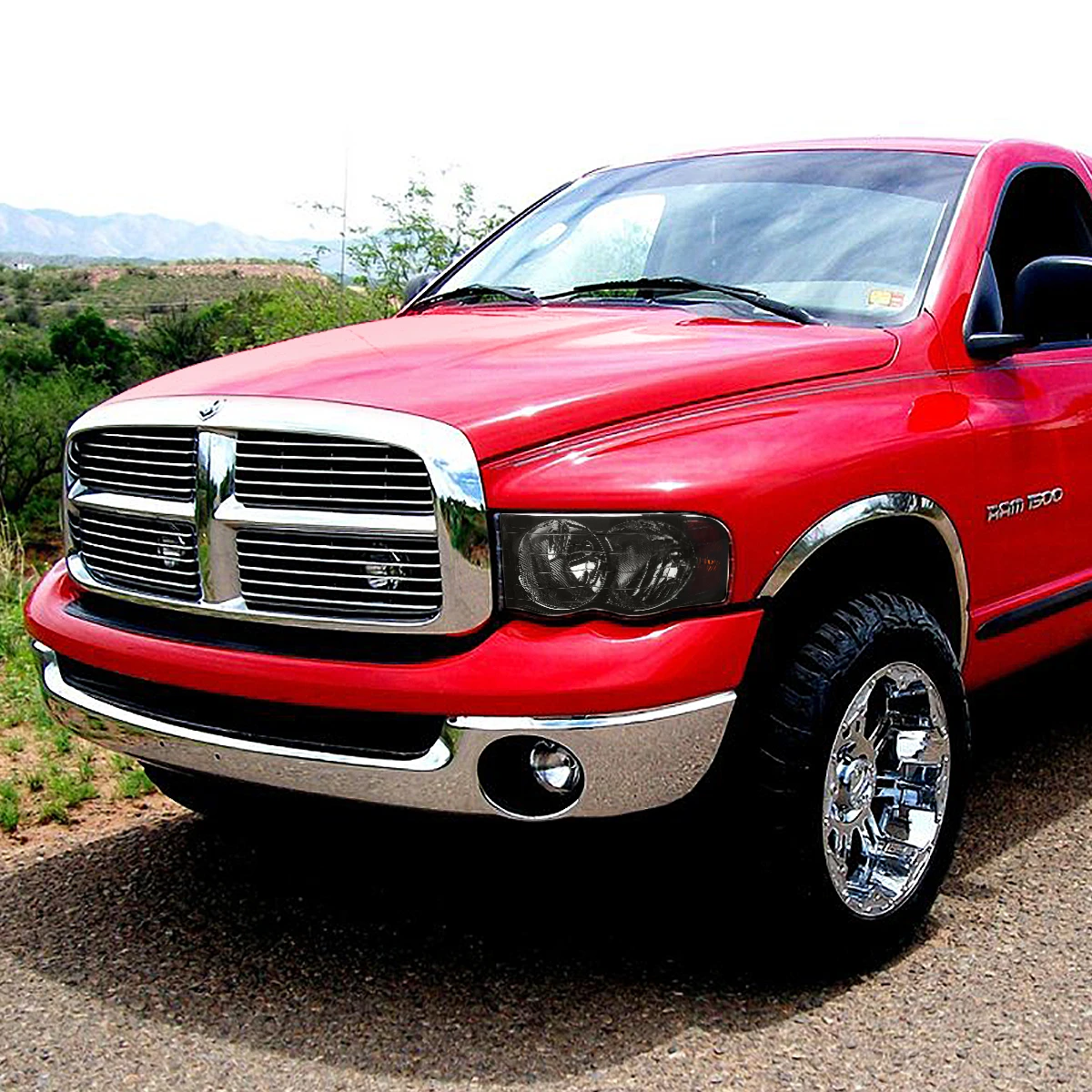 2002-2005 Dodge RAM 1500 2500 3500 Euro Style Crystal Headlights - Smoked 5 2002-2005 Dodge RAM 1500 2500 3500 Euro Style Crystal Headlights - Smoked - Image 5