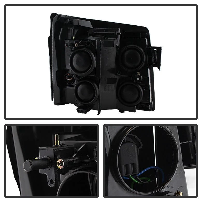 2002 Cadillac Escalade Replacement Crystal Headlights - Black 2 2002 Cadillac Escalade Replacement Crystal Headlights - Black - Image 2