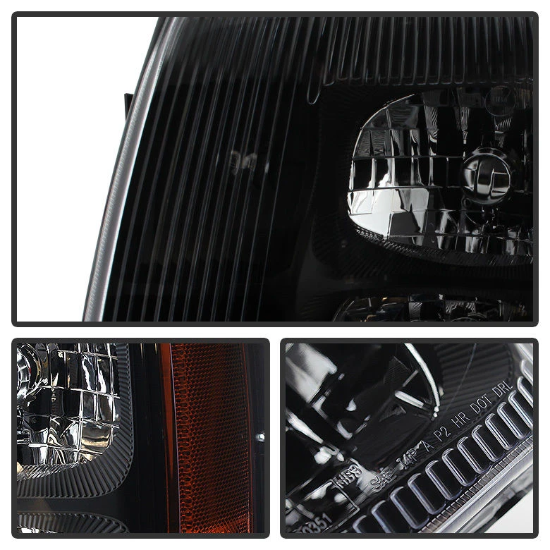 2002 Cadillac Escalade Replacement Crystal Headlights - Black 3 2002 Cadillac Escalade Replacement Crystal Headlights - Black - Image 3