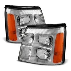 2002 Cadillac Escalade Replacement Crystal Headlights - Chrome