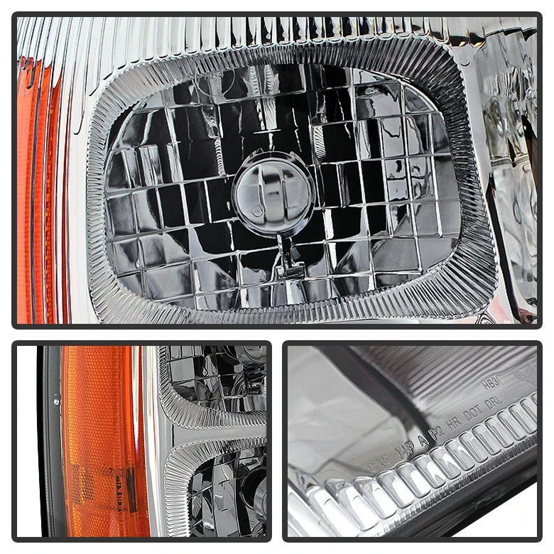 2002 Cadillac Escalade Replacement Crystal Headlights - Chrome 2 2002 Cadillac Escalade Replacement Crystal Headlights - Chrome - Image 2