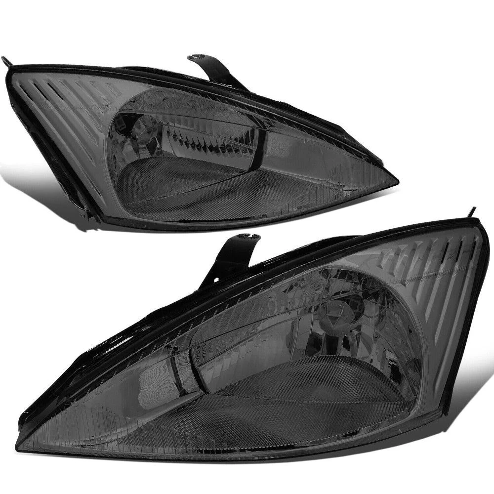 2003-2004 Ford Focus OE-Style Headlights - Smoked Chrome Housing Clear Reflector 1 2003-2004 Ford Focus OE-Style Headlights - Smoked Chrome Housing Clear Reflector