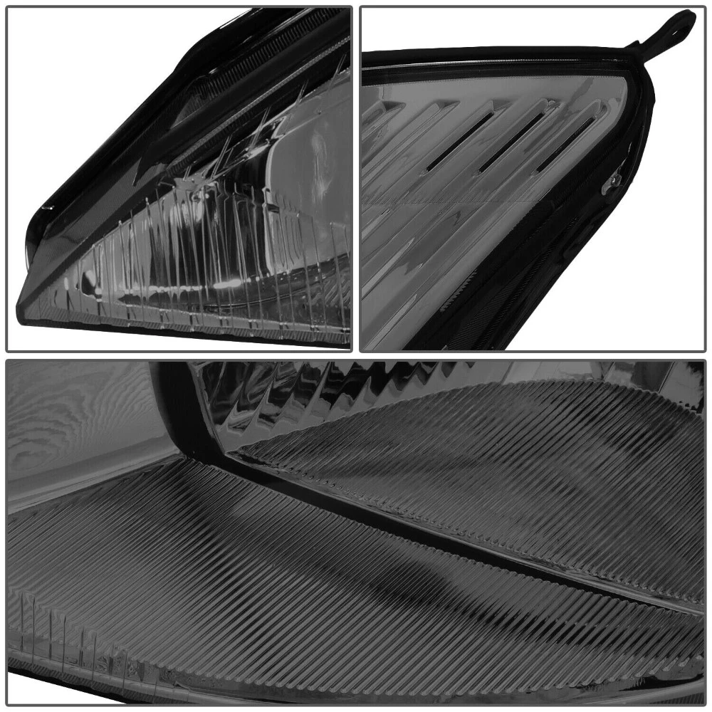 2003-2004 Ford Focus OE-Style Headlights - Smoked Chrome Housing Clear Reflector 4 2003-2004 Ford Focus OE-Style Headlights - Smoked Chrome Housing Clear Reflector - Image 4