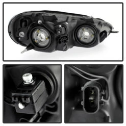 2003-2005 Chrysler Sebring Coupe Replacement Crystal Headlights - Black -High-Efficiency Car Light Store 2003 2005 chrysler sebring coupe replacement crystal headlights black 129