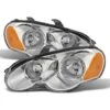 2003-2005 Chrysler Sebring Coupe Replacement Crystal Headlights - Chrome