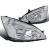 2003-2007 Honda Accord 2/4 Door JDM Style Crystal Headlights - Chrome