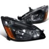 2003-2007 Honda Accord Replacement Crystal Headlights - Black