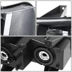 2003-2023 Chevy Express / GMC Savana Switchback E-Shape LED DRL Headlights - Black Housing Clear Lens Amber Side Markers -High-Efficiency Car Light Store 2003 2023 chevy express gmc savana switchback e shape led drl headlights black housing clear lens amber side markers 24