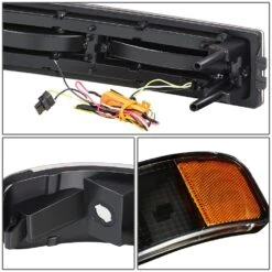 2003-2023 Chevy Express / GMC Savana Switchback E-Shape LED DRL Headlights - Black Housing Clear Lens Amber Side Markers -High-Efficiency Car Light Store 2003 2023 chevy express gmc savana switchback e shape led drl headlights black housing clear lens amber side markers 27