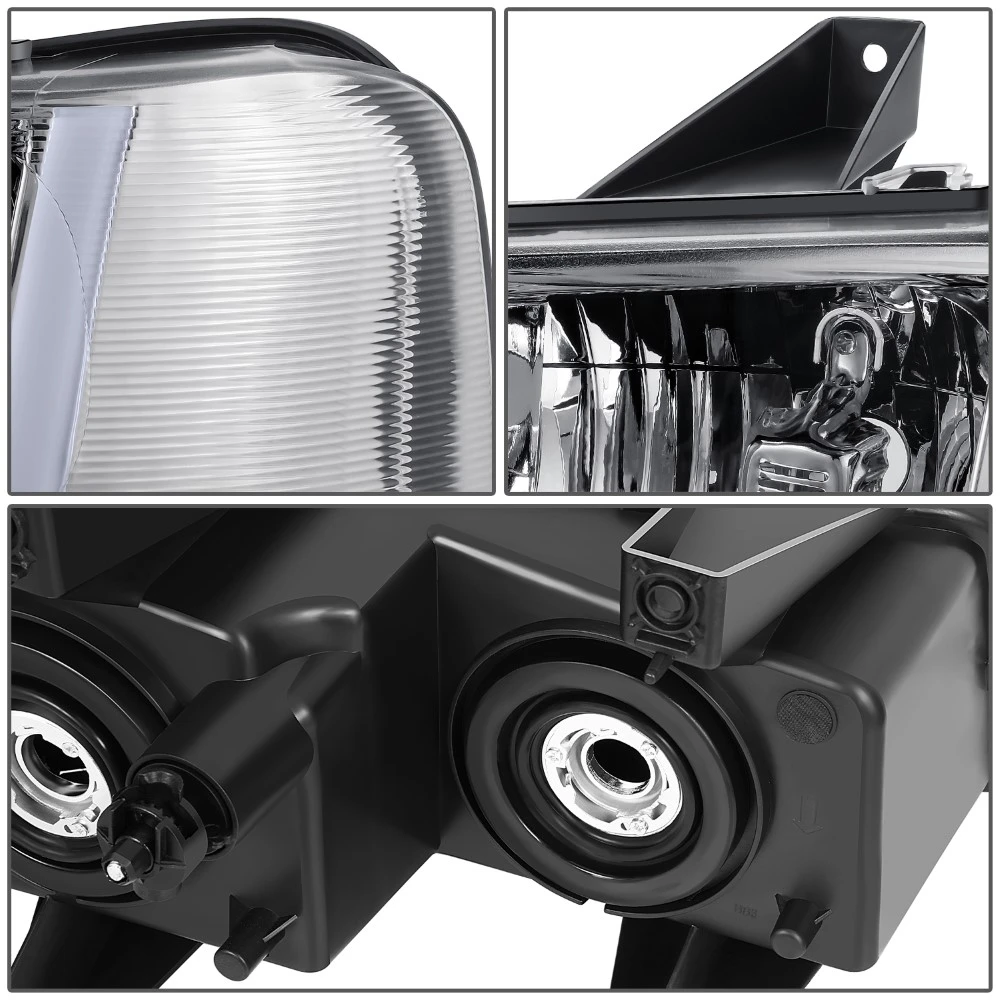 2003-2023 Chevy Express / GMC Savana Switchback F-Shape LED DRL Headlights - Chrome Housing Clear Lens Clear Side Markers 6 2003-2023 Chevy Express / GMC Savana Switchback F-Shape LED DRL Headlights - Chrome Housing Clear Lens Clear Side Markers - Image 6