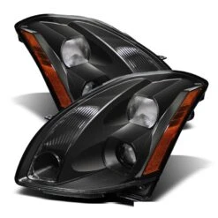 2004-2006 Nissan Maxima Replacement Projector Headlights - Black