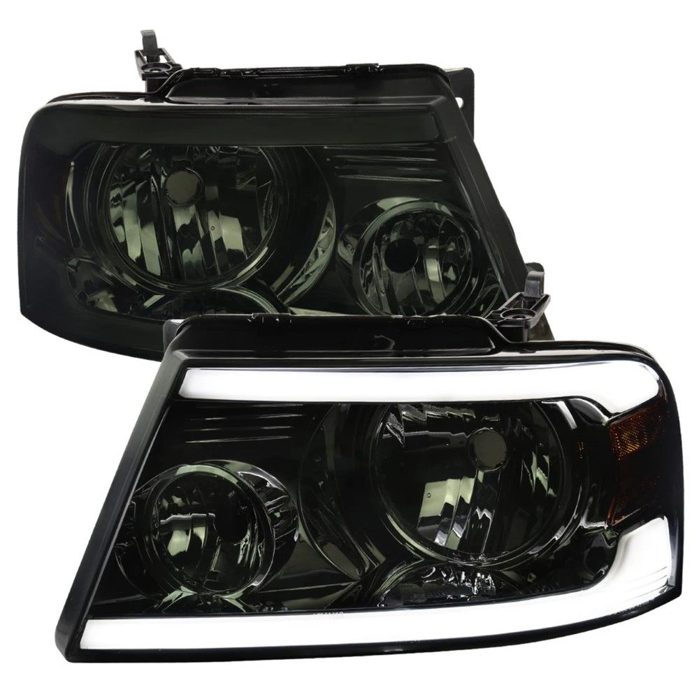 2004-2008 Ford F-150/ 2006-2008 Lincoln Mark LT LED Bar Factory Style Headlights - Smoked 1 2004-2008 Ford F-150/ 2006-2008 Lincoln Mark LT LED Bar Factory Style Headlights - Smoked