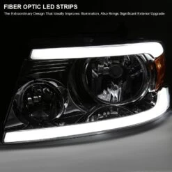 2004-2008 Ford F150 / 2006-2008 Lincoln Mark LT Headlights LED Strip Lamp - Chrome -High-Efficiency Car Light Store 2004 2008 ford f150 2006 2008 lincoln mark lt headlights led strip lamp chrome 76