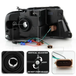 2004-2008 Ford F150 LED Tube Switchback Signal Headlights - Black -High-Efficiency Car Light Store 2004 2008 ford f150 led tube switchback signal headlights black 84