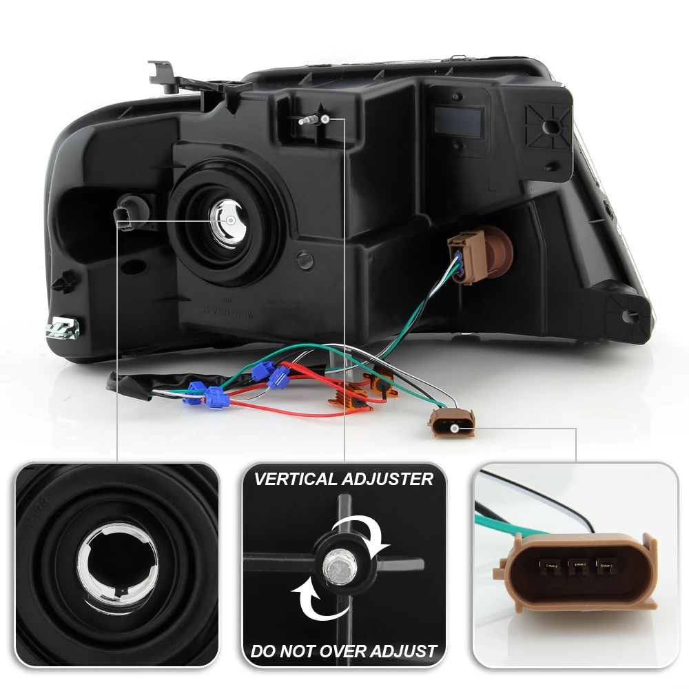 2004-2008 Ford F150 LED Tube Switchback Signal Headlights - Chrome 3 2004-2008 Ford F150 LED Tube Switchback Signal Headlights - Chrome - Image 3