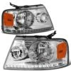 2004-2008 Ford F150 / Lincoln Mark LT LED DRL Headlights - Chrome Amber