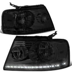 2004-2008 Ford F150 / Lincoln Mark LT LED DRL Headlights - Smoked Clear