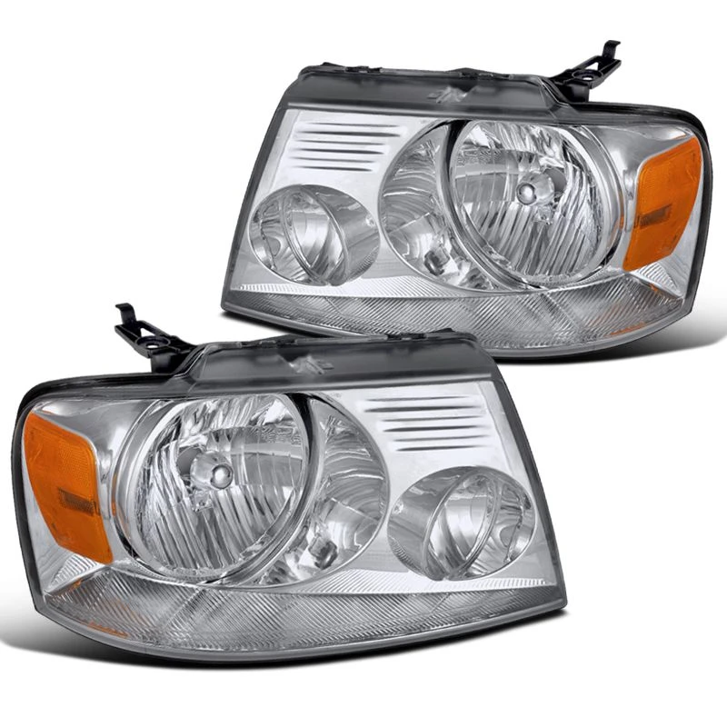 2004-2008 Ford F150 Pickup Crystal Headlights - Chrome 1 2004-2008 Ford F150 Pickup Crystal Headlights - Chrome