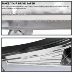 2004-2015 Nissan Titan / 04-07 Armada Headlights Lamps LED Strip Tube - Chrome -High-Efficiency Car Light Store 2004 2015 nissan titan 04 07 armada headlights lamps led strip tube chrome 100