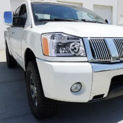 2004-2015 Nissan Titan / 04-07 Armada Headlights Lamps LED Strip Tube - Chrome -High-Efficiency Car Light Store 2004 2015 nissan titan 04 07 armada headlights lamps led strip tube chrome 106