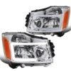 2004-2015 Nissan Titan / 04-07 Armada Headlights Lamps LED Strip Tube - Chrome