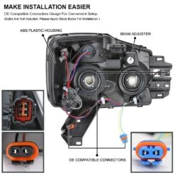 High-Efficiency Car Light Store -High-Efficiency Car Light Store 2004 2015 nissan titan 04 07 armada headlights lamps led strip tube chrome 88