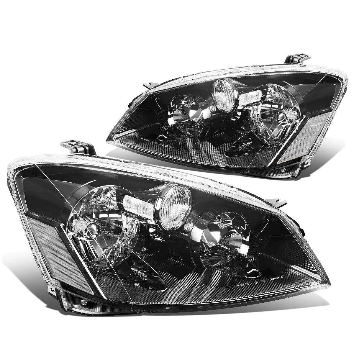 2005-2006 Nissan Altima Factory Style Replacement Headlights - Black / Clear 2 2005-2006 Nissan Altima Factory Style Replacement Headlights - Black / Clear - Image 2