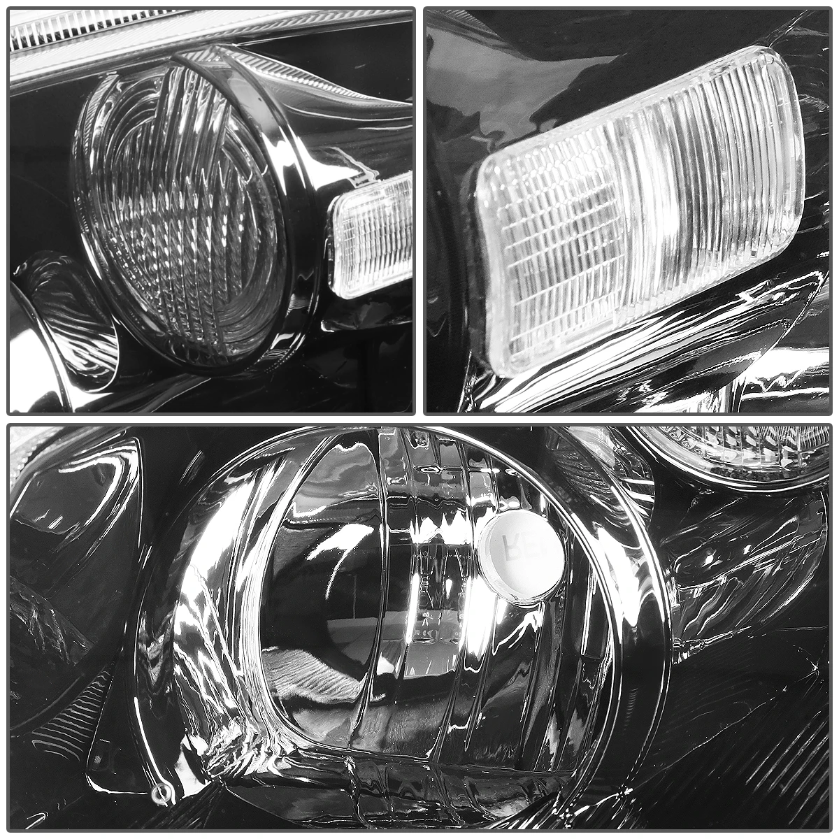 2005-2006 Nissan Altima Factory Style Replacement Headlights - Black / Clear 4 2005-2006 Nissan Altima Factory Style Replacement Headlights - Black / Clear - Image 4