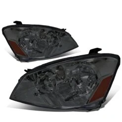 2005-2006 Nissan Altima Factory Style Replacement Headlights - Smoked Lens / Amber