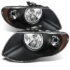 2005-2007 Chrysler Town & Country Replacement Crystal Headlights - Black
