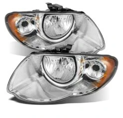 2005-2007 Chrysler Town & Country Replacement Crystal Headlights - Chrome