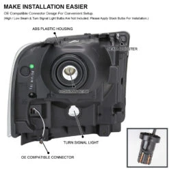 2005-2007 Ford F250/F350/F450 SuperDuty Dual LED Tube Reflector Headlights - Smoked -High-Efficiency Car Light Store 2005 2007 ford f250 f350 f450 superduty dual led tube reflector headlights smoked 77