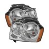 2005-2007 Jeep Grand Cherokee Replacement Crystal Headlights - Chrome