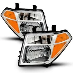 2005-2008 Nissan Frontier / 05-07 Pathfinder OE-Style Replacement Crystal Headlights Chrome Housing