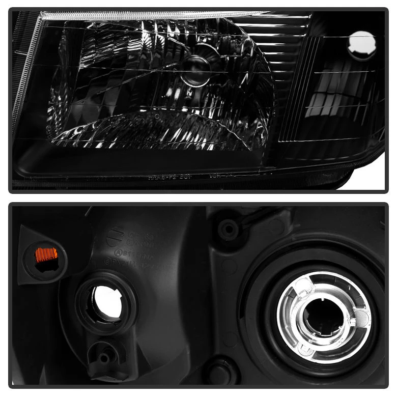 2005-2009 Chevy Equinox Replacement Crystal Headlights - Black 4 2005-2009 Chevy Equinox Replacement Crystal Headlights - Black - Image 4