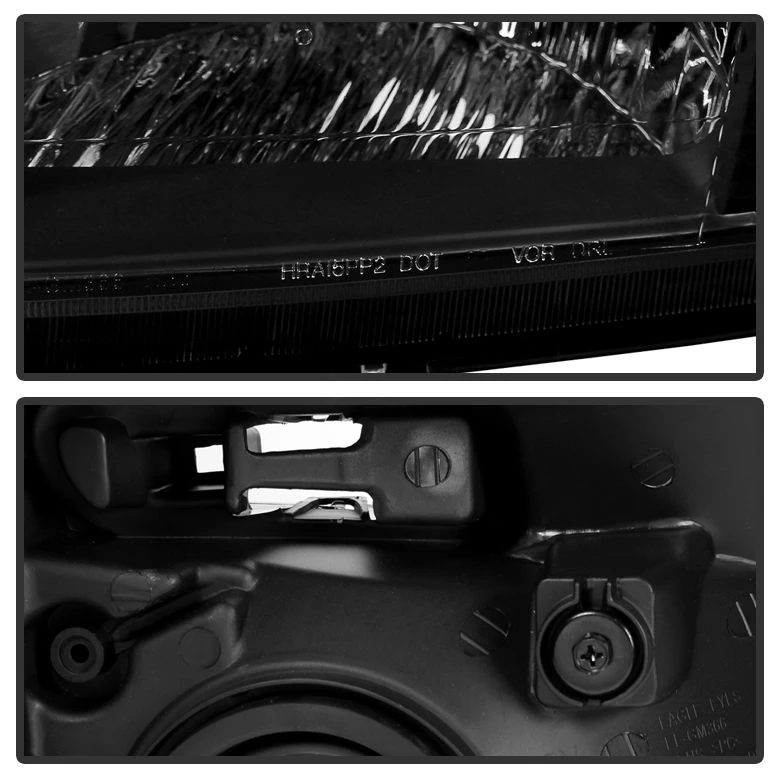 2005-2009 Chevy Equinox Replacement Crystal Headlights - Black 5 2005-2009 Chevy Equinox Replacement Crystal Headlights - Black - Image 5