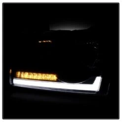 2005-2010 Chrysler 300 [Halogen] LED Tube W/Signal Headlights - Black Housing -High-Efficiency Car Light Store 2005 2010 chrysler 300 halogen led tube w signal headlights black housing 28