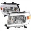 2005-2011 Toyota Tacoma LED Bar Reflector Headlights (Chrome Housing/Clear Lens)