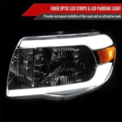 2005-2011 Toyota Tacoma LED Bar Reflector Headlights (Chrome Housing/Clear Lens) -High-Efficiency Car Light Store 2005 2011 toyota tacoma led bar reflector headlights chrome housing clear lens 8