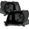 2005-2011 Toyota Tacoma Replacement Headlights - Black Smoked